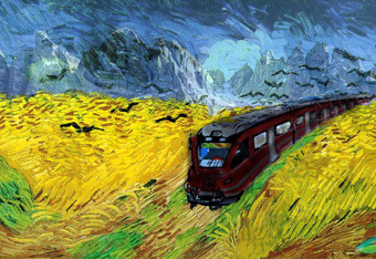 Immagine elaborata da Campo di grano di Van Gogh