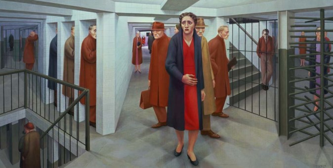 George Tooker, Subway, 1950