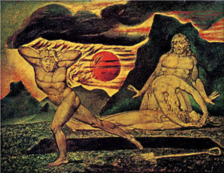 Blake William, Il corpo di Abele trovato da Adamo ed Eva, 1826