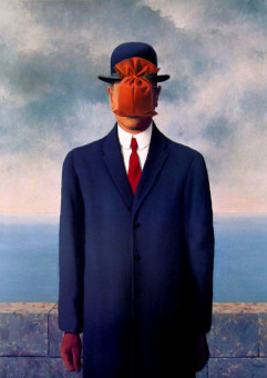 Renè Magritte, Il figlio dell'uomo, 1964 (rielaborazione grafica)