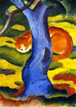 Franz Marc, Cat behind a Tree, 1910