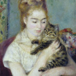 Renoir, Donna con gatto,1875