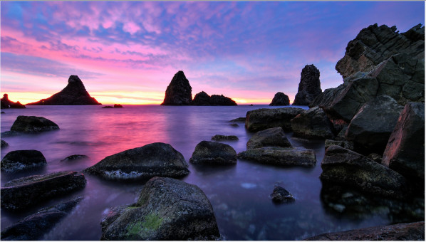 Alba sulla Riviera dei Ciclopi (Acitrezza), foto di Davide Calasanzio, 2017