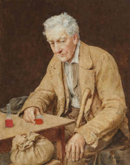 Albert Anker, Il bevitore, 1907