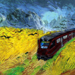 Immagine elaborata da Campo di grano di Van Gogh