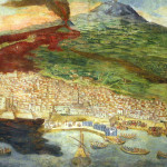 Giacinto Platania, Eruzione Etna 1669, affresco del 1675