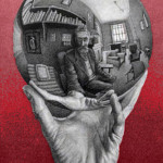 Maurits Cornelis Escher, Mano con sfera riflettente, litografia, 1935