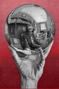 Maurits Cornelis Escher, Mano con sfera riflettente, litografia, 1935